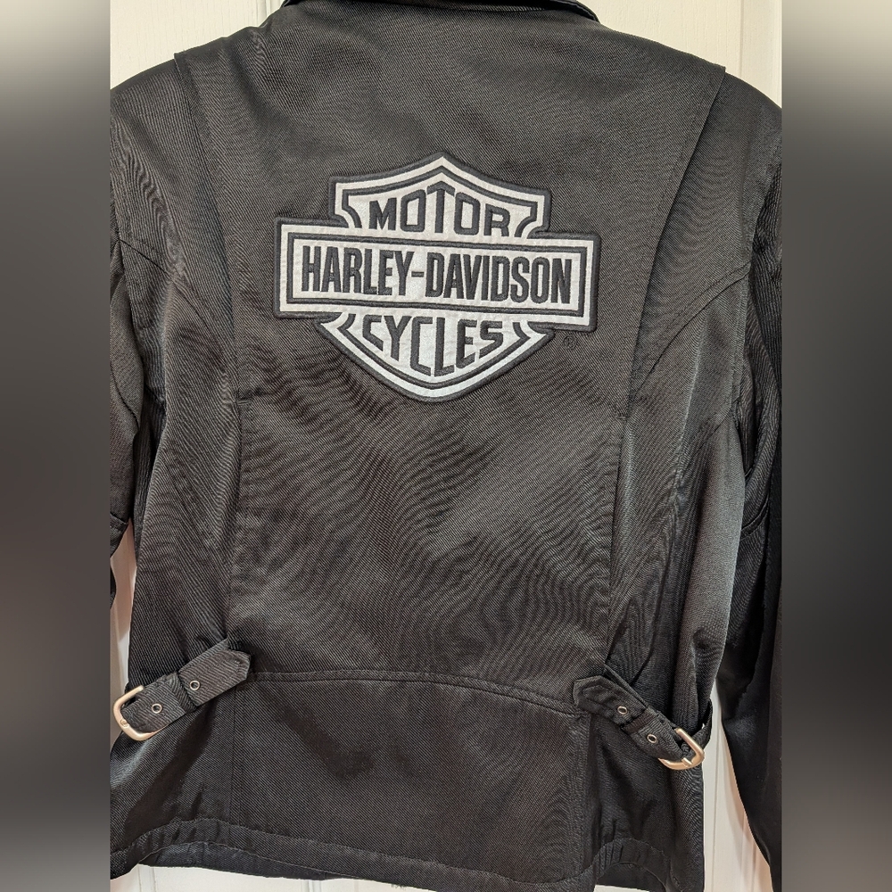 Harley-Davidson Women's Black Nylon Bomber Riding Jacket  RN 103819 - Picture 3 of 16
